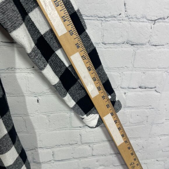 Torrid Coat Plus Women 1X Check Black White Chore Utility Jacket Cotton Shacket - Picture 11 of 13
